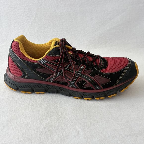 ASICS GEL-Scram Men\'s 10 Brick Sun Durable Trail T2J1N Comfort Athletic Shoe Red